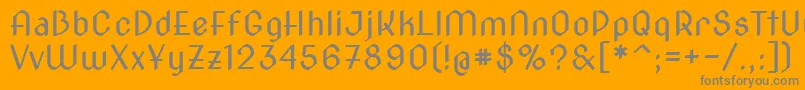 フォントNovacut – オレンジの背景に灰色の文字