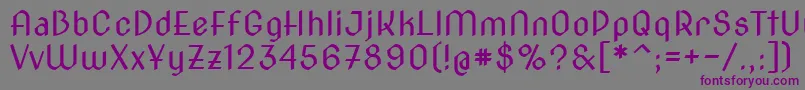 Novacut-fontti – violetit fontit harmaalla taustalla