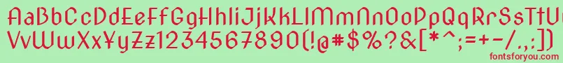 Шрифт Novacut – красные шрифты на зелёном фоне