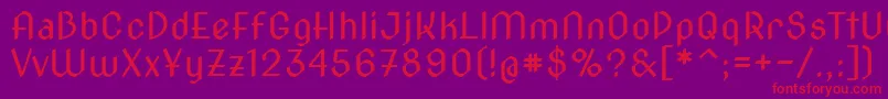 Novacut Font – Red Fonts on Purple Background