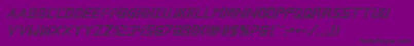 Brokencyborg3Dital-fontti – mustat fontit violetilla taustalla