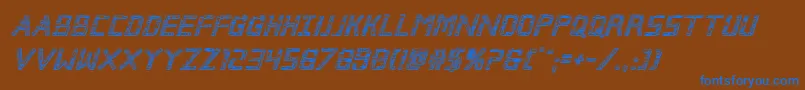 Brokencyborg3Dital Font – Blue Fonts on Brown Background