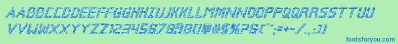 Weitere Informationen zur Brokencyborg3Dital-Schriftart Brokencyborg3Dital-Schriftart – Blaue Schriften auf grünem Hintergrund