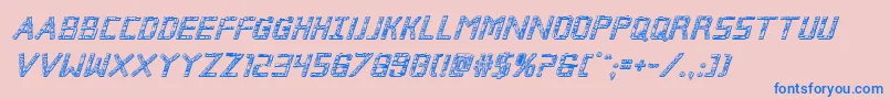 Brokencyborg3Dital Font – Blue Fonts on Pink Background