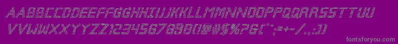 Brokencyborg3Dital Font – Gray Fonts on Purple Background