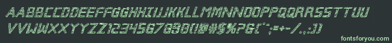 Шрифт Brokencyborg3Dital – зелёные шрифты на чёрном фоне