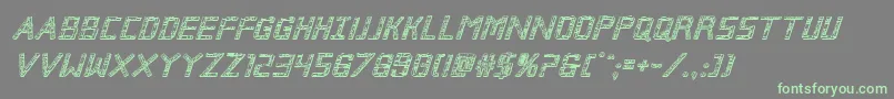 Brokencyborg3Dital Font – Green Fonts on Gray Background