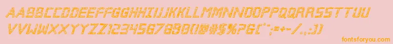 Brokencyborg3Dital Font – Orange Fonts on Pink Background