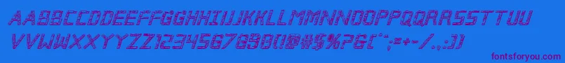 Brokencyborg3Dital Font – Purple Fonts on Blue Background