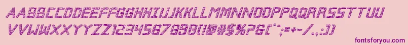 Brokencyborg3Dital Font – Purple Fonts on Pink Background