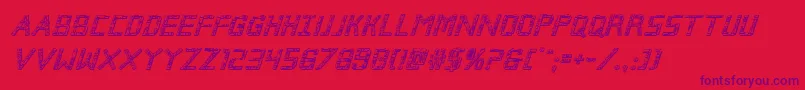Brokencyborg3Dital Font – Purple Fonts on Red Background