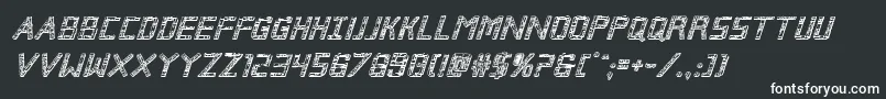 Brokencyborg3Dital-fontti – valkoiset fontit mustalla taustalla