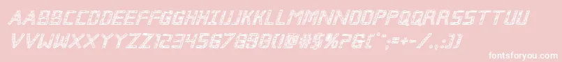 Brokencyborg3Dital Font – White Fonts on Pink Background