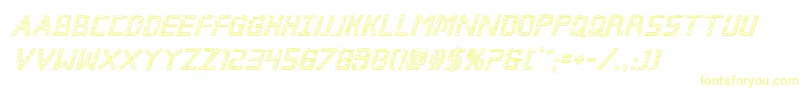 Brokencyborg3Dital Font – Yellow Fonts on White Background