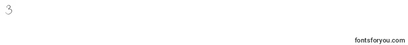 Miuscript-Schriftart – Schriften für die Ziffer 3