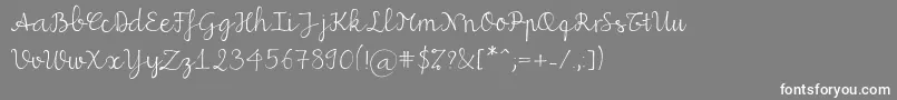 fuente Miuscript – Fuentes Blancas Sobre Fondo Gris