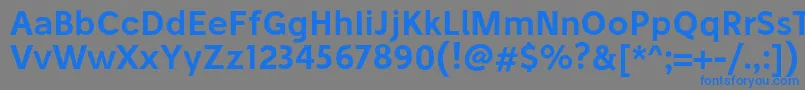 フォントStiluSemibold – 灰色の背景に青い文字