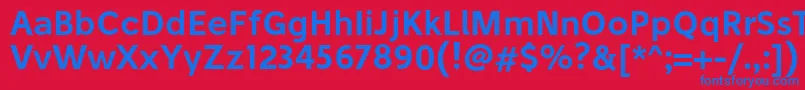 StiluSemibold Font – Blue Fonts on Red Background