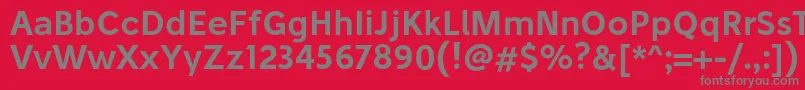 フォントStiluSemibold – 赤い背景に灰色の文字