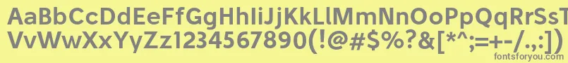 StiluSemibold-fontti – harmaat kirjasimet keltaisella taustalla