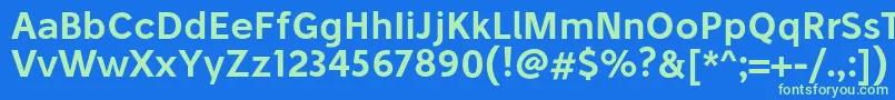 StiluSemibold Font – Green Fonts on Blue Background