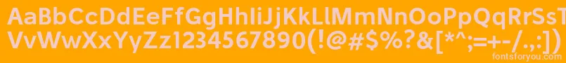 StiluSemibold-Schriftart – Rosa Schriften auf orangefarbenem Hintergrund