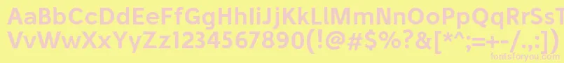 StiluSemibold Font – Pink Fonts on Yellow Background