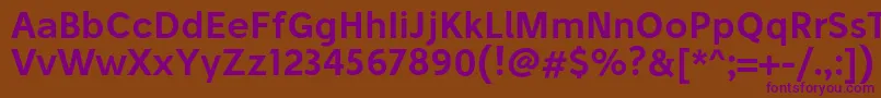 StiluSemibold-fontti – violetit fontit ruskealla taustalla