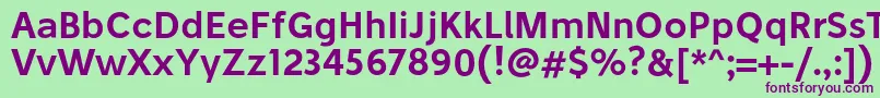 Шрифт StiluSemibold – фиолетовые шрифты на зелёном фоне