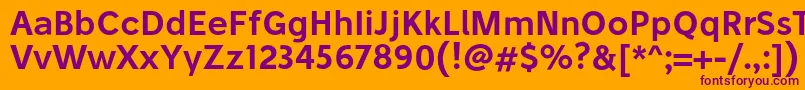 StiluSemibold Font – Purple Fonts on Orange Background