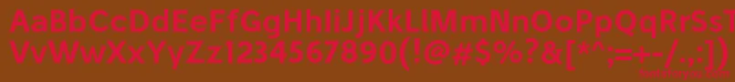 StiluSemibold Font – Red Fonts on Brown Background