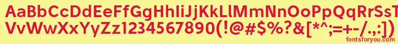 フォントStiluSemibold – 赤い文字の黄色い背景