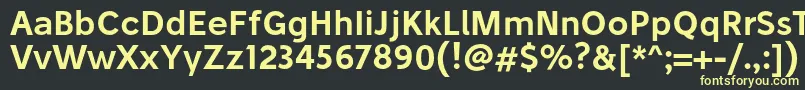 フォントStiluSemibold – 黒い背景に黄色の文字