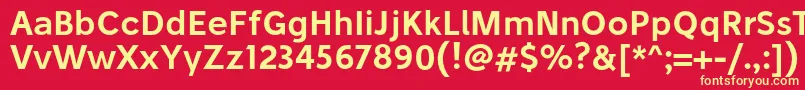 StiluSemibold-fontti – keltaiset fontit punaisella taustalla