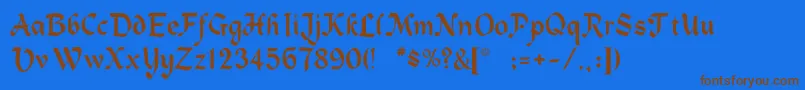 HeidelbeNormal Font – Brown Fonts on Blue Background
