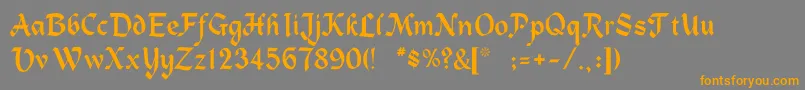 HeidelbeNormal Font – Orange Fonts on Gray Background