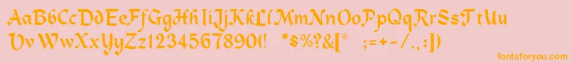 HeidelbeNormal Font – Orange Fonts on Pink Background