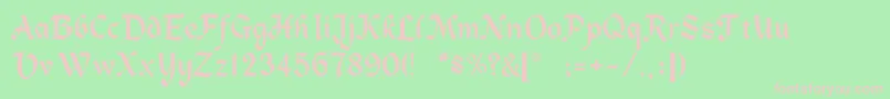 HeidelbeNormal Font – Pink Fonts on Green Background