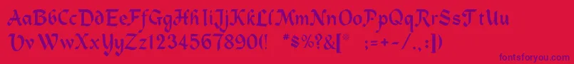 HeidelbeNormal Font – Purple Fonts on Red Background