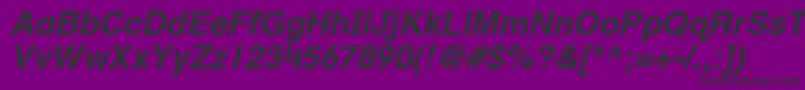 HelveticaTextbookLtBoldobl Font – Black Fonts on Purple Background