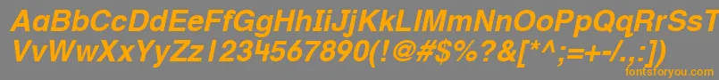 HelveticaTextbookLtBoldobl Font – Orange Fonts on Gray Background