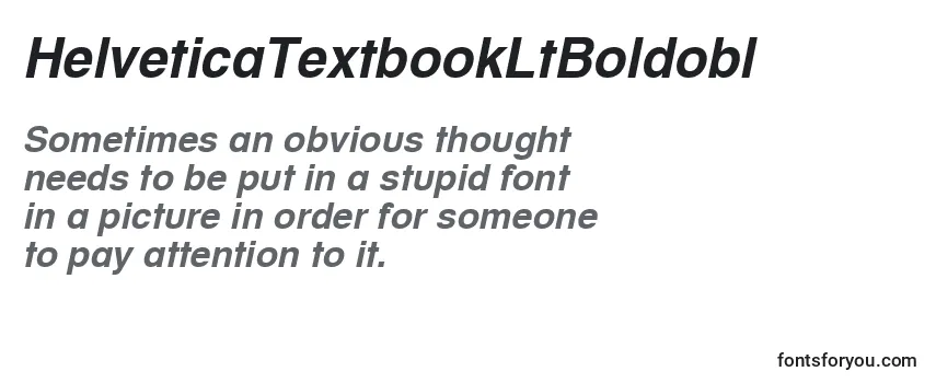 Schriftart HelveticaTextbookLtBoldobl