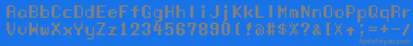 フォントManaspc – 青い背景に灰色の文字