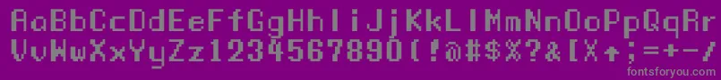 フォントManaspc – 紫の背景に灰色の文字