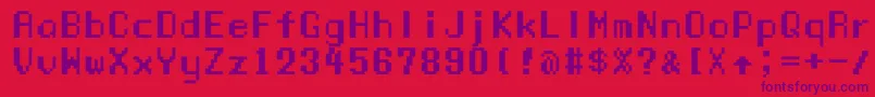 Manaspc Font – Purple Fonts on Red Background