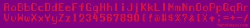 Manaspc Font – Red Fonts on Purple Background