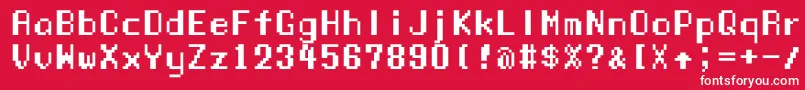 Manaspc Font – White Fonts on Red Background
