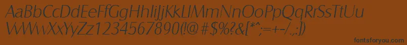 SalzburgXlightita Font – Black Fonts on Brown Background
