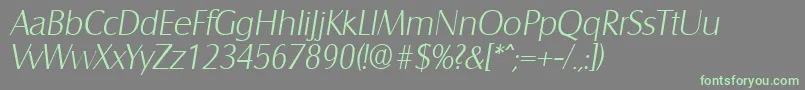 SalzburgXlightita Font – Green Fonts on Gray Background