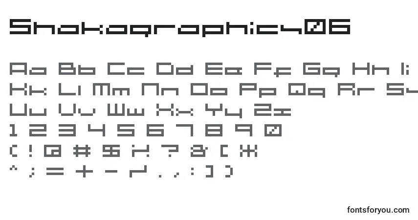 Шрифт Shakagraphics06 – алфавит, цифры, специальные символы